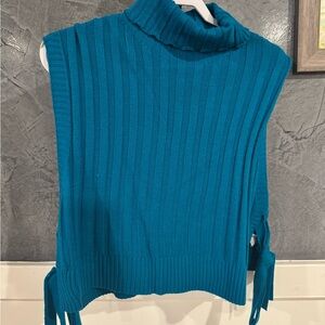 SHEIN Teal Cowl Neck Sweater